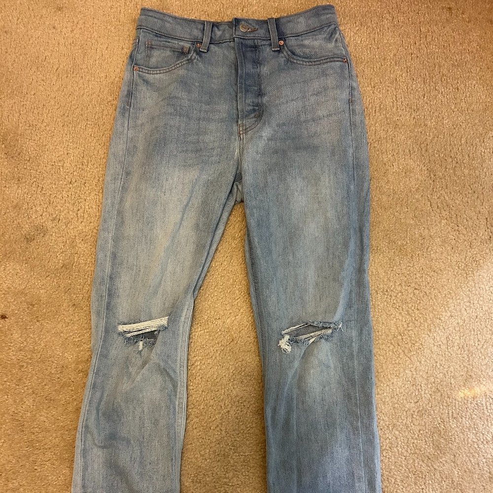 High Rise Straight Leg Jeans